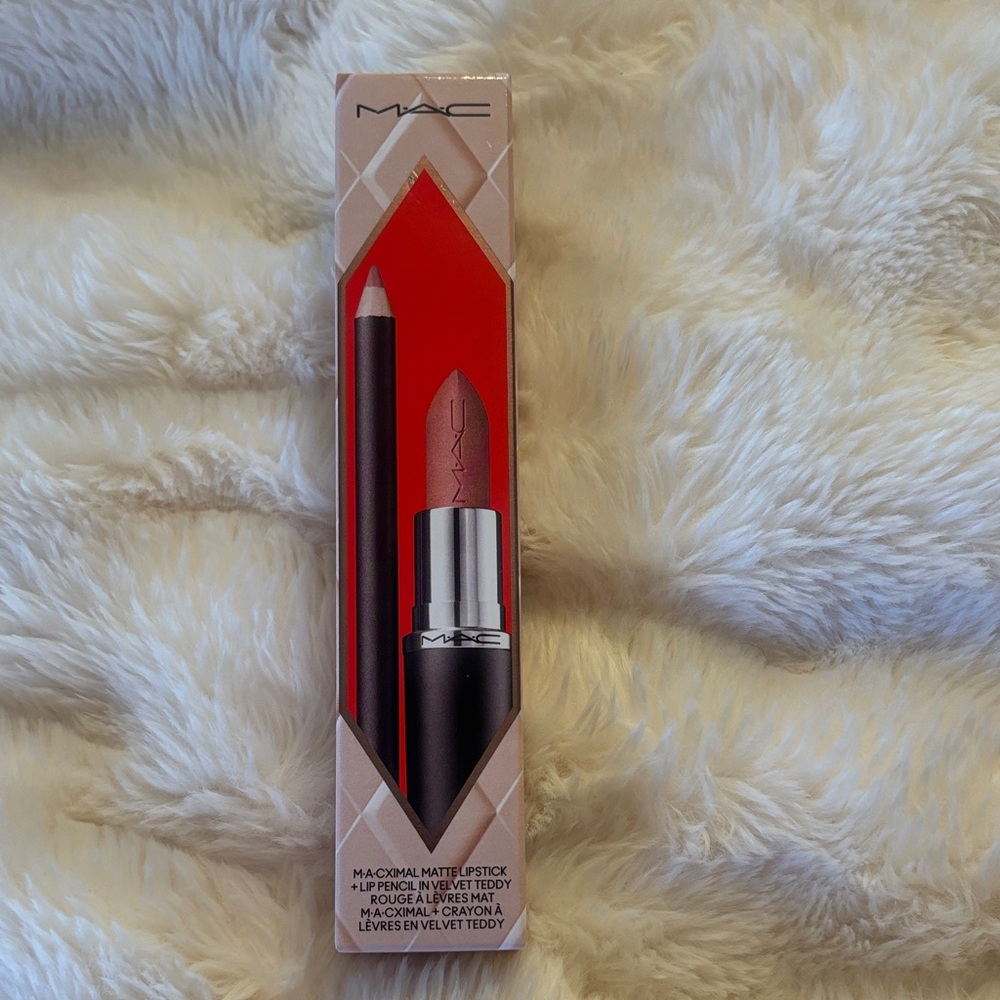 MAC Velvet Teddy Lipstick Lipliner Set NEW NIB Full Size